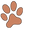 VSCO Girl Dog Paw Print and Bone Brown Pointer
