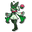 Pokemon Floragato and Meowscarada Pixel Green Pink Pointer