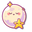 Cute Sleepy Moon with Stars Beige Yellow Pointer