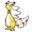 Pokemon Ampharos and Mega Ampharos Pixel Yellow White Pointer
