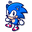 Kawaii Sonic the Hedgehog Blue White Pointer