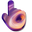 Saturn's Rings Light Purple Orange Pointer