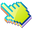 3D Summer Rain Pixel Green Blue Pointer