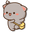 Mochi Mochi Peach Cats Goma Running Happily Gray Yellow Pointer