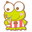 Sanrio Keroppi with a Cocktail and a Pear Green Red Pointer