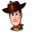 Toy Story Woody and his Sheriff Badge Brown Beige Pointer
