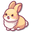 Kawaii Light Brown Bunny Orange White Pointer
