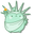 Molang Statue of Liberty and a Torch Green Pointer