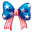 Independence Day Patriotic Bow and Balloons Blue Red Pointer