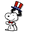 Peanuts Snoopy and Woodstock Celebrating 4th of July White Red Pointer