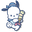 Sanrio Pochacco and Vanilla Ice Cream White Blue Pointer