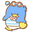 Sanrio Tuxedo Sam and a Surfboard Blue White Yellow Pointer