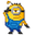 Kevin and Stuart Minions Pixel Yellow Blue Pointer