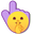 Shushing Smiley Yellow Purple Pointer