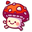 Cute Smiling Red Mushrooms White Pointer