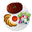 Grilled Steak with Vegetable Garnish Brown White Red Pointer