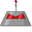 Homestar Runner Visor Robot and his Hand Gray Red Pointer