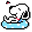 Snoopy with Watermelon and Swim Ring Pixel White Blue Pointer