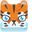 Blooket Blue Eyed Tiger Orange White Pointer