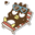 Sanrio Badtz-Maru on a Beach Black White Red Pointer