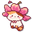 Duckling and Kitten in Flower Hats Pixel White Orange Pink Pointer
