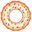 Donut Swimming Rings Orange Beige Pointer