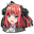 The Quintessential Quintuplets Nino Nakano and her Hair Ribbon Pink Black Pointer