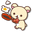 San-X Korilakkuma and Kiiroitori Frying an Egg Beige Red Pointer