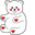 VSCO Girl White Teddy Bear and I Love U Doodle Red Pointer