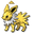 Pokemon Jolteon Pixel Yellow White Pointer