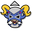 Mucha Lucha Penny Plutonium and her Hand Gray Blue Pointer