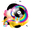 Frutiger Metro Rainbow Disco Pink Yellow Black Pointer
