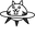The Battle Cats Brainwashed Bird Cat and Brainwashed UFO Cat White Black Pointer