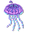 Cyan and Purple Jellyfish Pixel Pointer