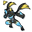 Pokemon Zeraora and Mega Zeraora Black Blue Pointer