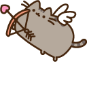 Pusheen Cupid cursor – Custom Cursor browser extension