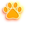 Orange Corgi Dog and Paw Neon Pointer