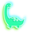 Green Dino Neon Pointer