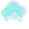 Neon Snowflakes Cloud pointer