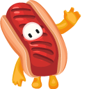 Fall Guys Character in Hot Dog Costume Curseur – Custom Cursor