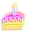 Neon Birthday Cake and Party Hat Pointer