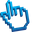 Blue Transparent 3D Pixel Pointer