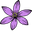 VSCO Girl Purple Flower and Butterfly Pointer