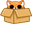 Cute Orange Cat in Box Pointer