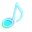 Neon Treble Clef and Note Pointer