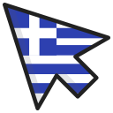 Greece Flag cursor – Custom Cursor browser extension