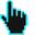 Bright Turquoise Pixel Pointer