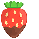 Strawberry with Chocolate cursor – Custom Cursor browser extension