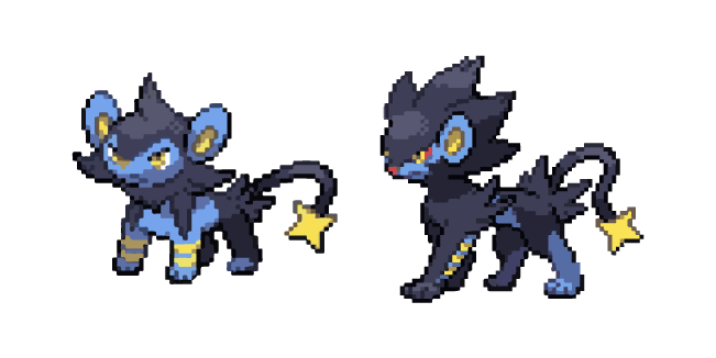 Pokemon Luxio y Luxray Pixel Cursor