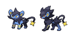 Pokemon Luxio et Luxray Pixel Curseur